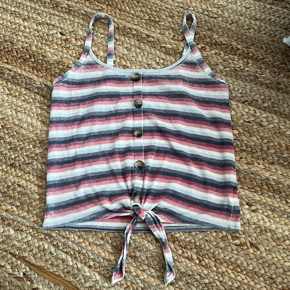 American Eagle Multicolored Stripe Sleeveless Tank Top‎